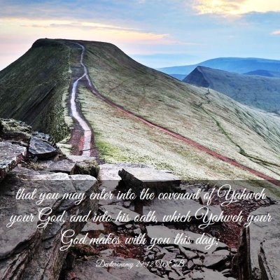 Picture 03 - Deuteronomy 29:12 WEB - that you may enter into the covenant of Yahweh - Bible Verse Picture