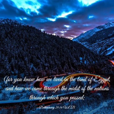 Picture 03 - Deuteronomy 29:16 WEB - (for you know how we lived in the land of Egypt, - Bible Verse Picture