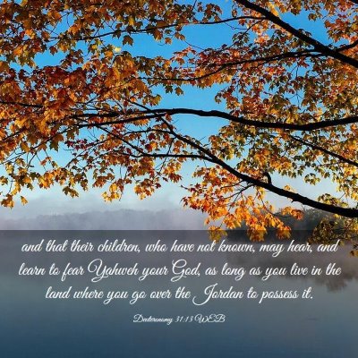 Picture 03 - Deuteronomy 31:13 WEB - and that their children, who have not known, may - Bible Verse Picture