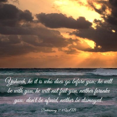 Picture 03 - Deuteronomy 31:8 WEB - Yahweh, he it is who does go before you; he will - Bible Verse Picture