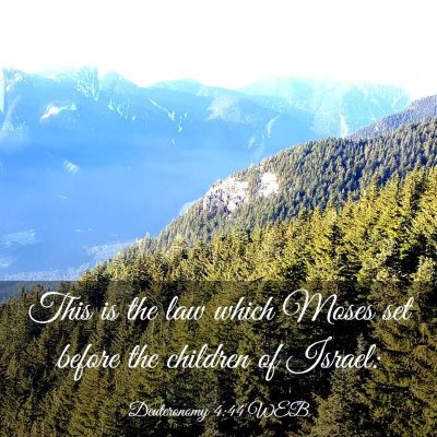 Picture 03 - Deuteronomy 4:44 WEB - This is the law which Moses set before the - Bible Verse Picture