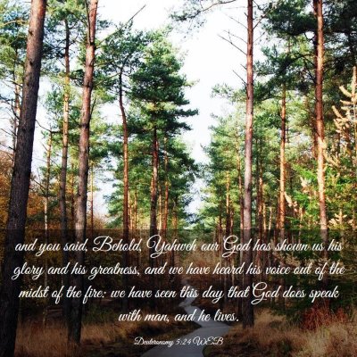 Picture 03 - Deuteronomy 5:24 WEB - and you said, Behold, Yahweh our God has shown us - Bible Verse Picture