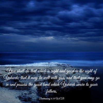 Picture 03 - Deuteronomy 6:18 WEB - You shall do that which is right and good in the - Bible Verse Picture