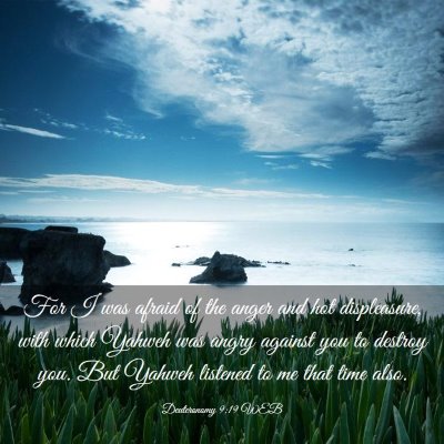 Picture 03 - Deuteronomy 9:19 WEB - For I was afraid of the anger and hot - Bible Verse Picture