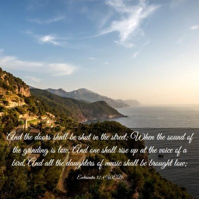 Picture 03 - Ecclesiastes 12:4 WEB - And the doors shall be shut in the street; When - Bible Verse Picture