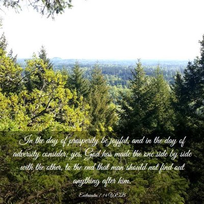 Picture 03 - Ecclesiastes 7:14 WEB - In the day of prosperity be joyful, and in the - Bible Verse Picture