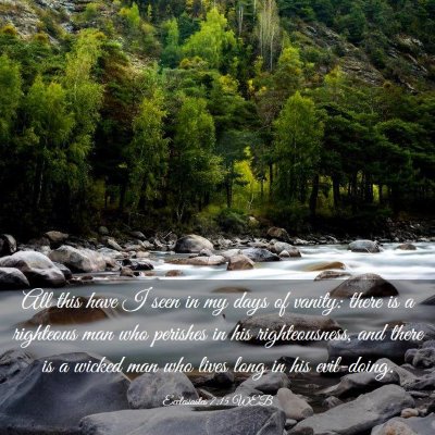 Picture 03 - Ecclesiastes 7:15 WEB - All this have I seen in my days of vanity: there - Bible Verse Picture