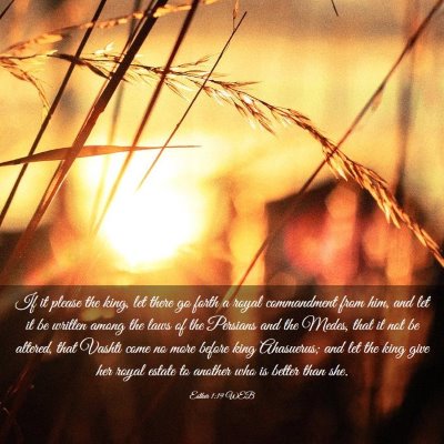 Picture 03 - Esther 1:19 WEB - If it please the king, let there go forth a royal - Bible Verse Picture