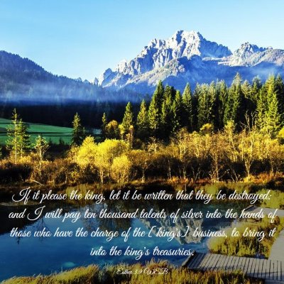 Picture 03 - Esther 3:9 WEB - If it please the king, let it be written that - Bible Verse Picture