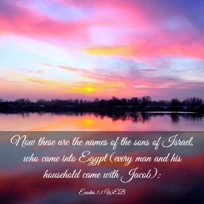 Picture 03 - Exodus 1:1 WEB - Now these are the names of the sons of Israel, - Bible Verse Picture