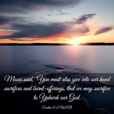 Picture 03 - Exodus 10:25 WEB - Moses said, 