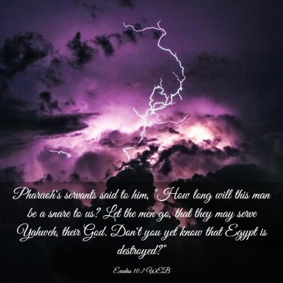 Picture 03 - Exodus 10:7 WEB - Pharaoh's servants said to him, 