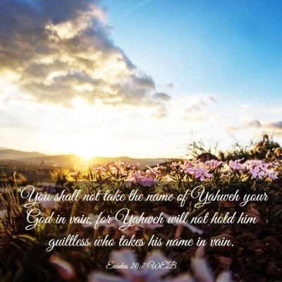 Picture 03 - Exodus 20:7 WEB - 
