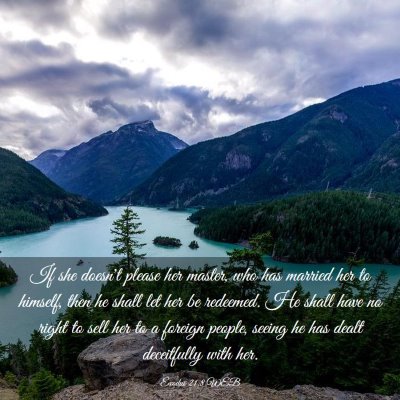 Picture 03 - Exodus 21:8 WEB - If she doesn't please her master, who has married - Bible Verse Picture