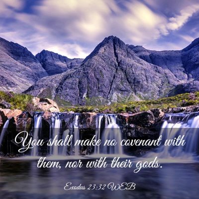 Picture 03 - Exodus 23:32 WEB - You shall make no covenant with them, nor with - Bible Verse Picture
