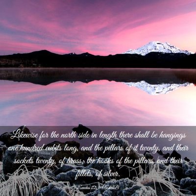 Picture 03 - Exodus 27:11 WEB - Likewise for the north side in length there shall - Bible Verse Picture