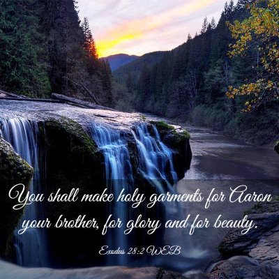 Picture 03 - Exodus 28:2 WEB - You shall make holy garments for Aaron your - Bible Verse Picture
