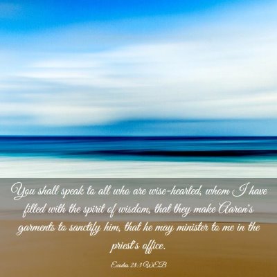 Picture 03 - Exodus 28:3 WEB - You shall speak to all who are wise-hearted, whom - Bible Verse Picture