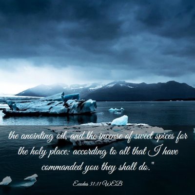 Picture 03 - Exodus 31:11 WEB - the anointing oil, and the incense of sweet - Bible Verse Picture
