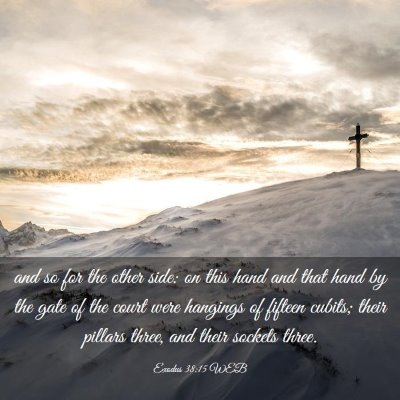 Picture 03 - Exodus 38:15 WEB - and so for the other side: on this hand and that - Bible Verse Picture