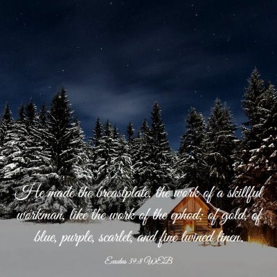 Picture 03 - Exodus 39:8 WEB - He made the breastplate, the work of a skillful - Bible Verse Picture