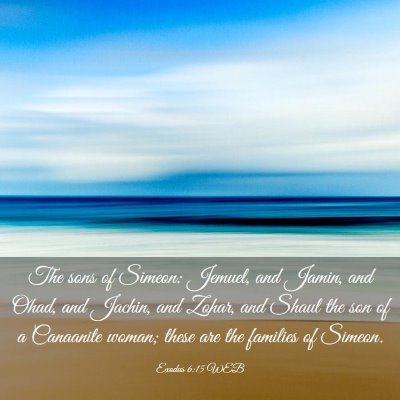 Picture 03 - Exodus 6:15 WEB - The sons of Simeon: Jemuel, and Jamin, and Ohad, - Bible Verse Picture