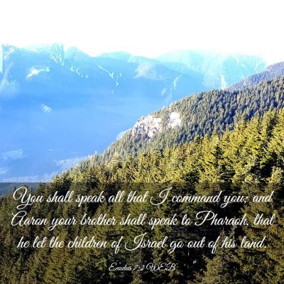 Picture 03 - Exodus 7:2 WEB - You shall speak all that I command you; and Aaron - Bible Verse Picture