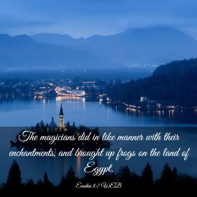 Picture 03 - Exodus 8:7 WEB - The magicians did in like manner with their - Bible Verse Picture