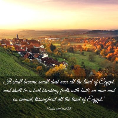 Picture 03 - Exodus 9:9 WEB - It shall become small dust over all the land of - Bible Verse Picture