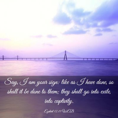 Picture 03 - Ezekiel 12:11 WEB - Say, I am your sign: like as I have done, so - Bible Verse Picture