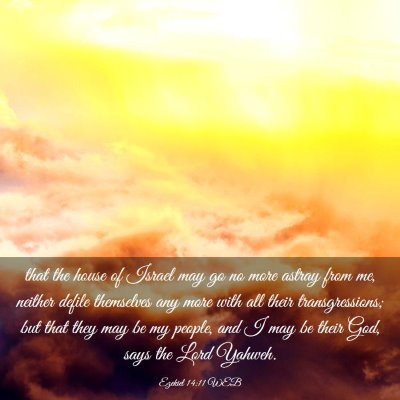 Picture 03 - Ezekiel 14:11 WEB - that the house of Israel may go no more astray - Bible Verse Picture