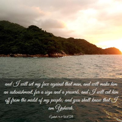 Picture 03 - Ezekiel 14:8 WEB - and I will set my face against that man, and will - Bible Verse Picture