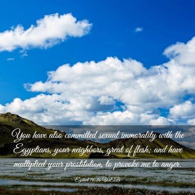 Picture 03 - Ezekiel 16:26 WEB - You have also committed sexual immorality with - Bible Verse Picture