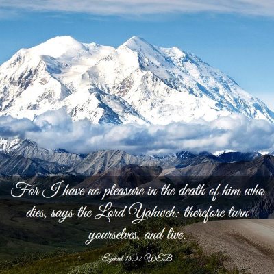Picture 03 - Ezekiel 18:32 WEB - For I have no pleasure in the death of him who - Bible Verse Picture