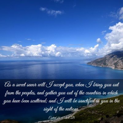 Picture 03 - Ezekiel 20:41 WEB - As a sweet savor will I accept you, when I bring - Bible Verse Picture
