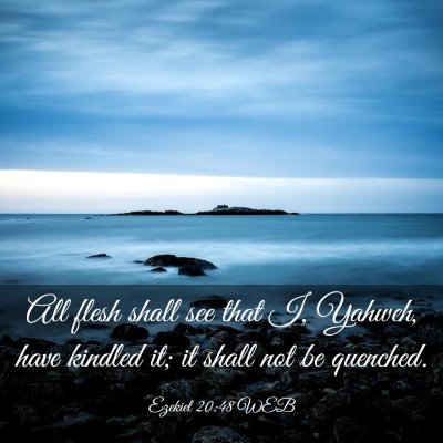Picture 03 - Ezekiel 20:48 WEB - All flesh shall see that I, Yahweh, have kindled - Bible Verse Picture