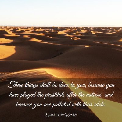 Picture 03 - Ezekiel 23:30 WEB - These things shall be done to you, because you - Bible Verse Picture