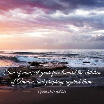 Picture 03 - Ezekiel 25:2 WEB - Son of man, set your face toward the children of - Bible Verse Picture