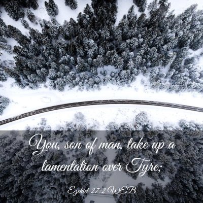 Picture 03 - Ezekiel 27:2 WEB - You, son of man, take up a lamentation over - Bible Verse Picture