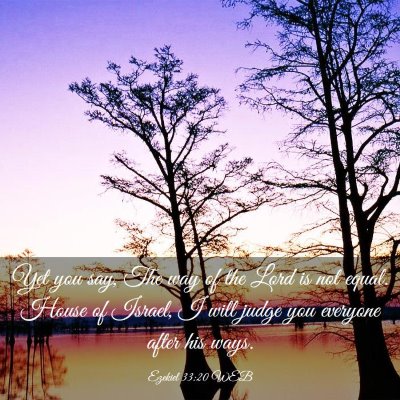 Picture 03 - Ezekiel 33:20 WEB - Yet you say, The way of the Lord is not equal. - Bible Verse Picture