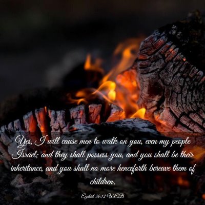 Picture 03 - Ezekiel 36:12 WEB - Yes, I will cause men to walk on you, even my - Bible Verse Picture