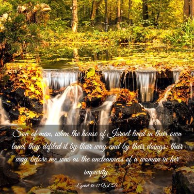 Picture 03 - Ezekiel 36:17 WEB - Son of man, when the house of Israel lived in - Bible Verse Picture