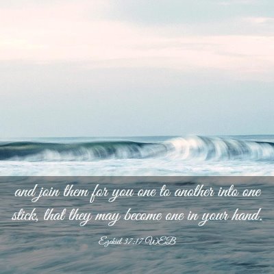 Picture 03 - Ezekiel 37:17 WEB - and join them for you one to another into one - Bible Verse Picture