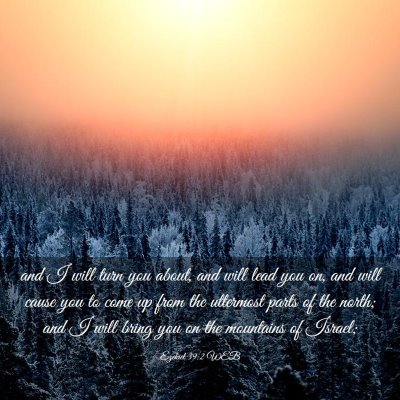 Picture 03 - Ezekiel 39:2 WEB - and I will turn you about, and will lead you on, - Bible Verse Picture