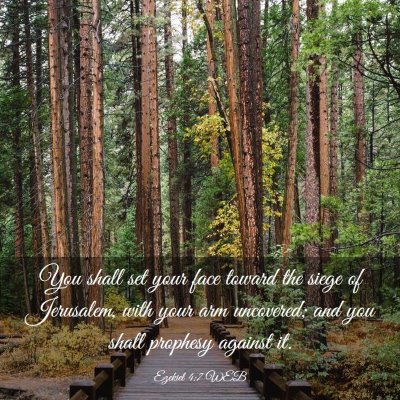 Picture 03 - Ezekiel 4:7 WEB - You shall set your face toward the siege of - Bible Verse Picture