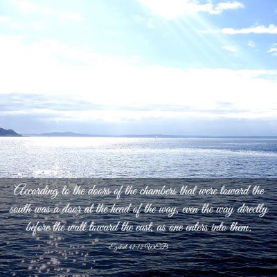 Picture 03 - Ezekiel 42:12 WEB - According to the doors of the chambers that were - Bible Verse Picture