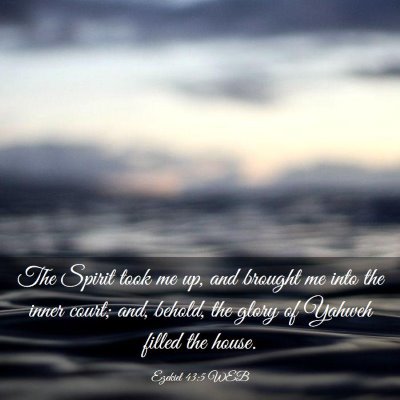 Picture 03 - Ezekiel 43:5 WEB - The Spirit took me up, and brought me into the - Bible Verse Picture