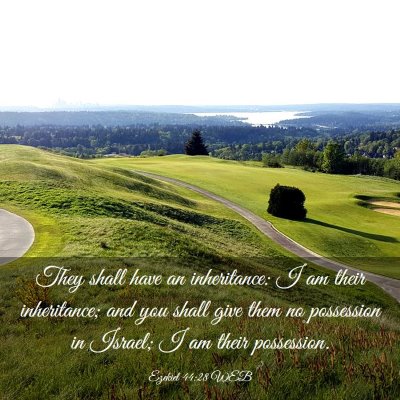 Picture 03 - Ezekiel 44:28 WEB - They shall have an inheritance: I am their - Bible Verse Picture