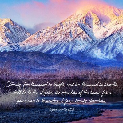 Picture 03 - Ezekiel 45:5 WEB - Twenty-five thousand in length, and ten thousand - Bible Verse Picture