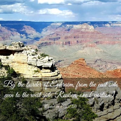 Picture 03 - Ezekiel 48:6 WEB - By the border of Ephraim, from the east side even - Bible Verse Picture